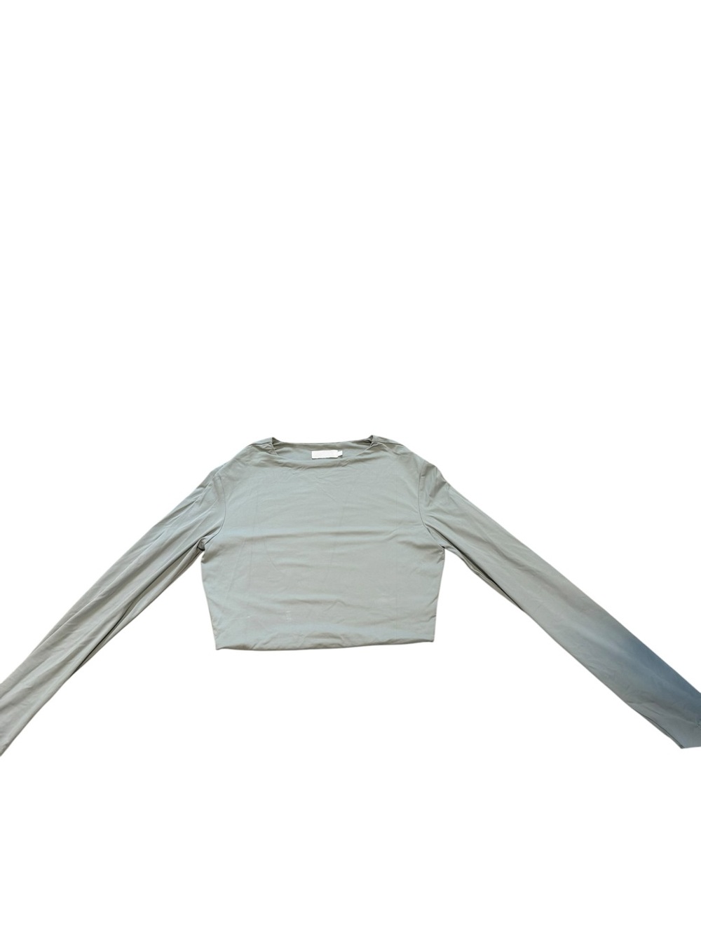 Meshki Light Sage Long Sleeve Crop Top